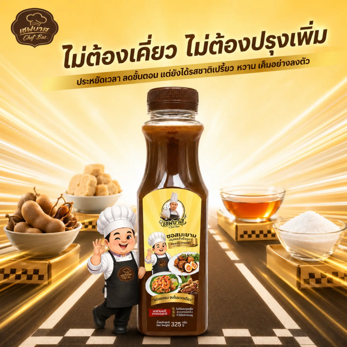 ซอสเชฟบาสพร้อมใช้ 325 กรัม